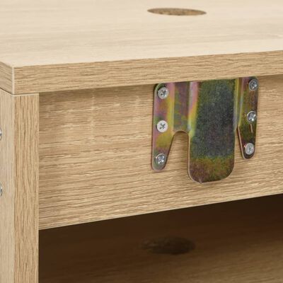 Set de mobilă pentru baie 2 piese Stejar artizanal Lemn prelucrat