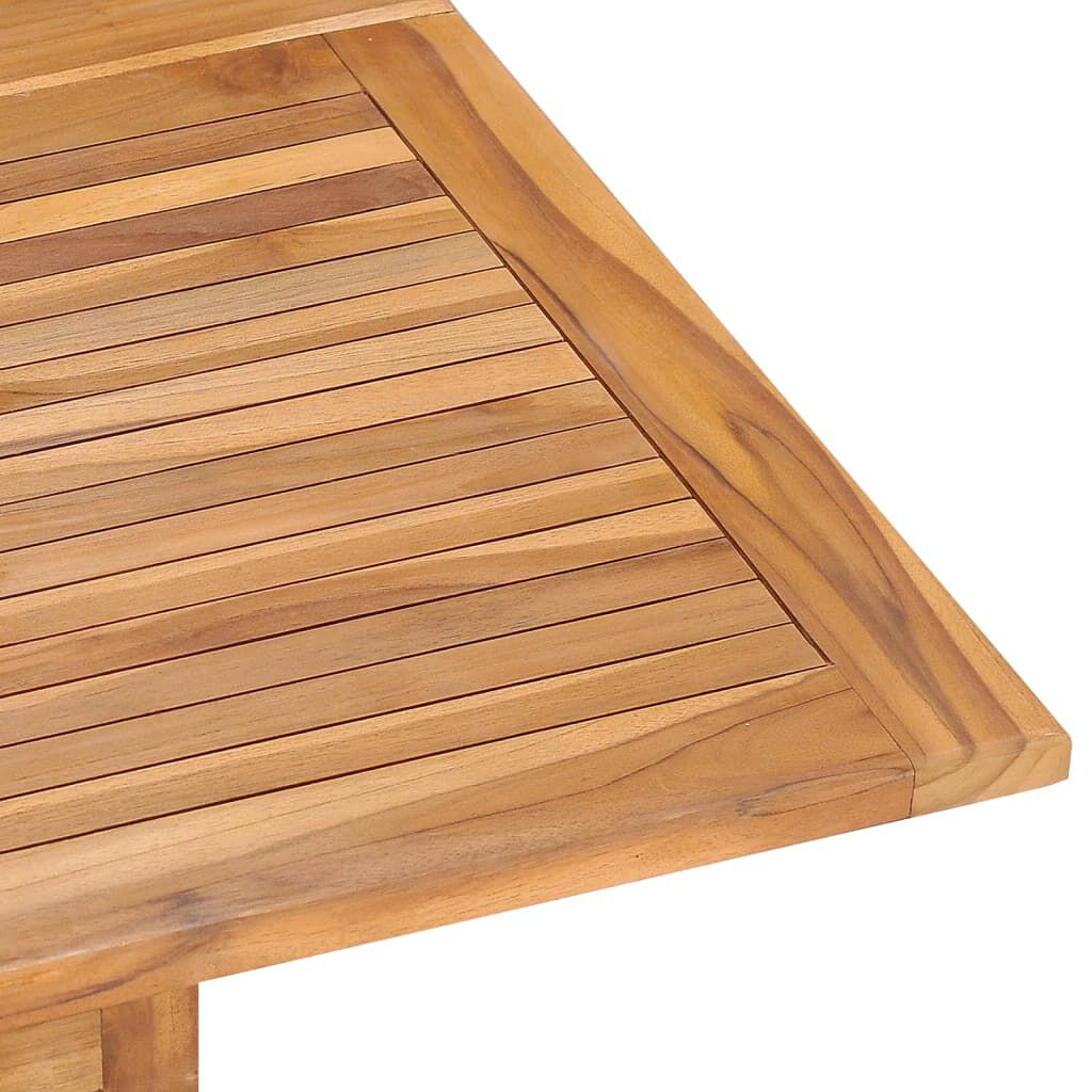 Masă pliabilă pentru terasă, 109,5 cm x 109,5 cm x 75,5 cm, lemn masiv de tec