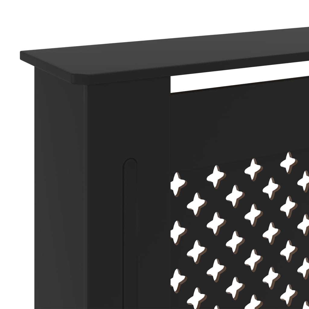 Mască pentru calorifer, negru, 205 cm, MDF