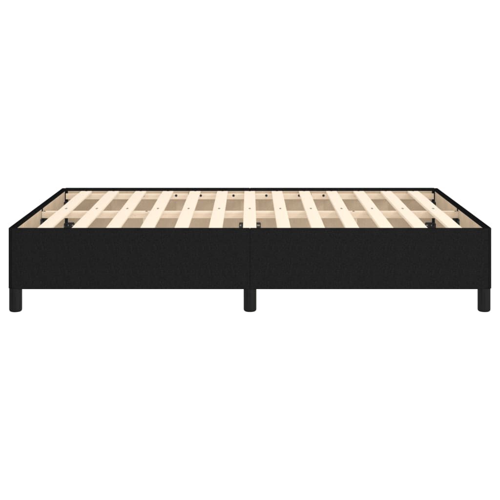 Cadru de pat fără saltea, negru, 140x200 cm, textil