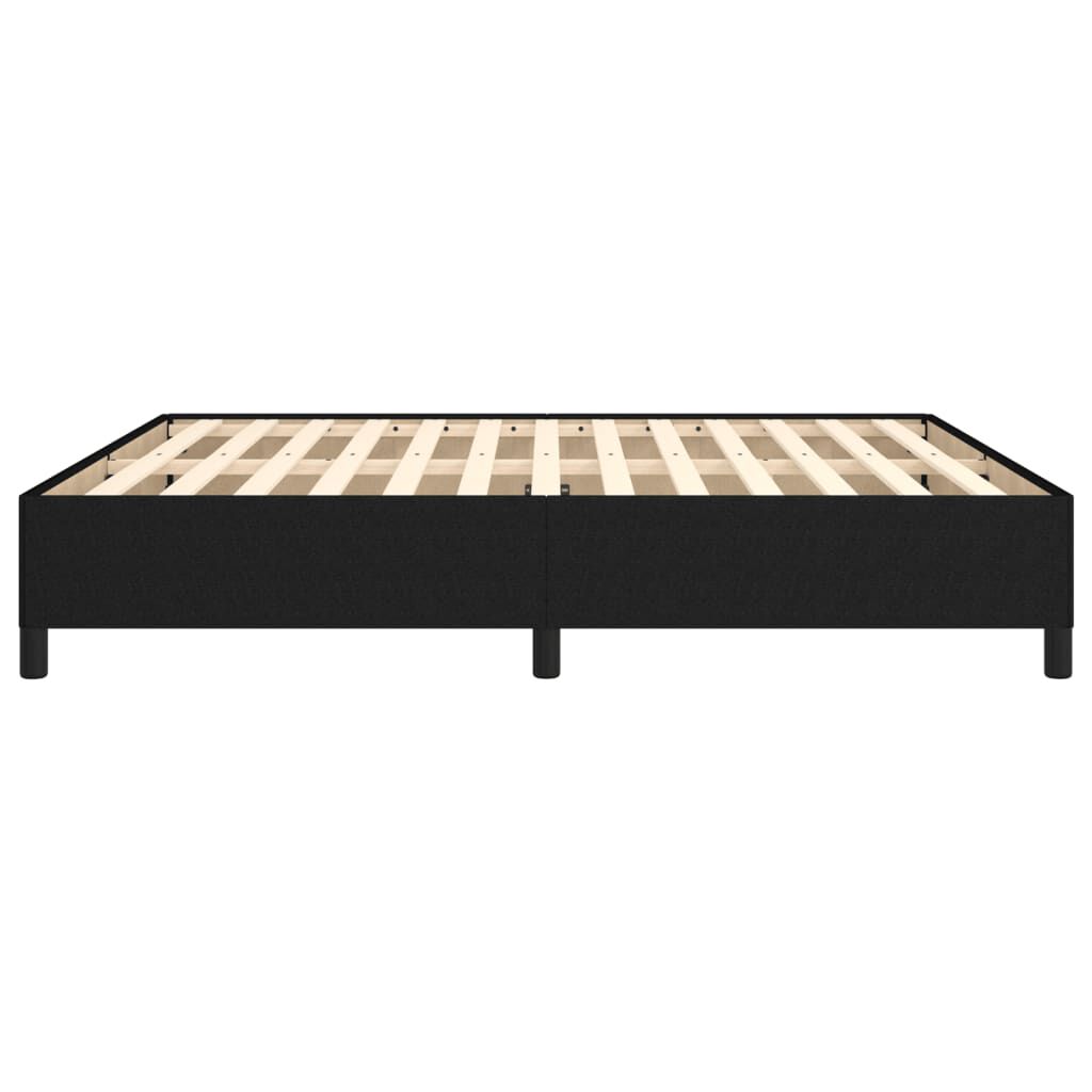 Cadru de pat fără saltea, negru, 160x200 cm, textil