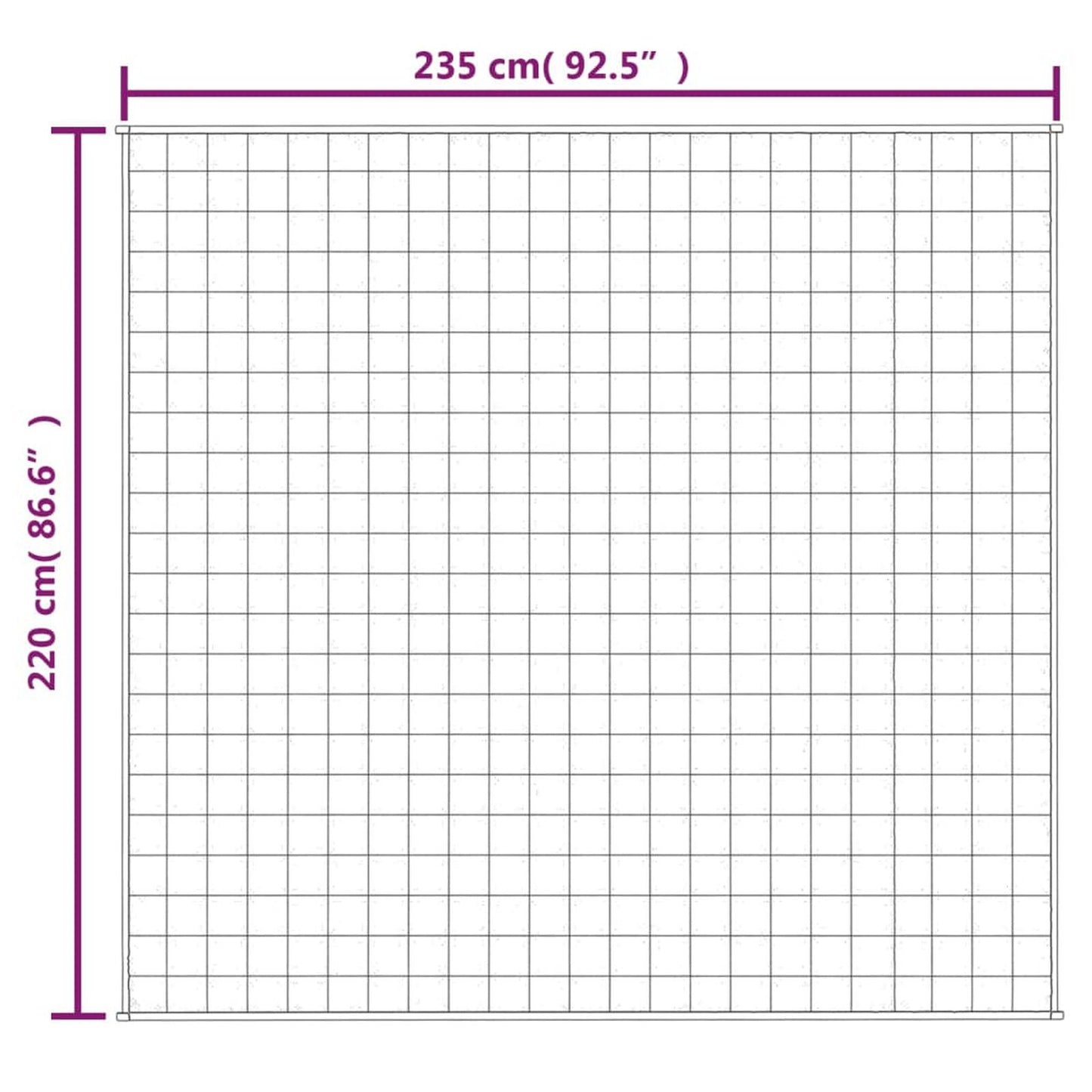 Pătură cu greutăți, crem deschis, 220x235 cm, 11 kg, textil