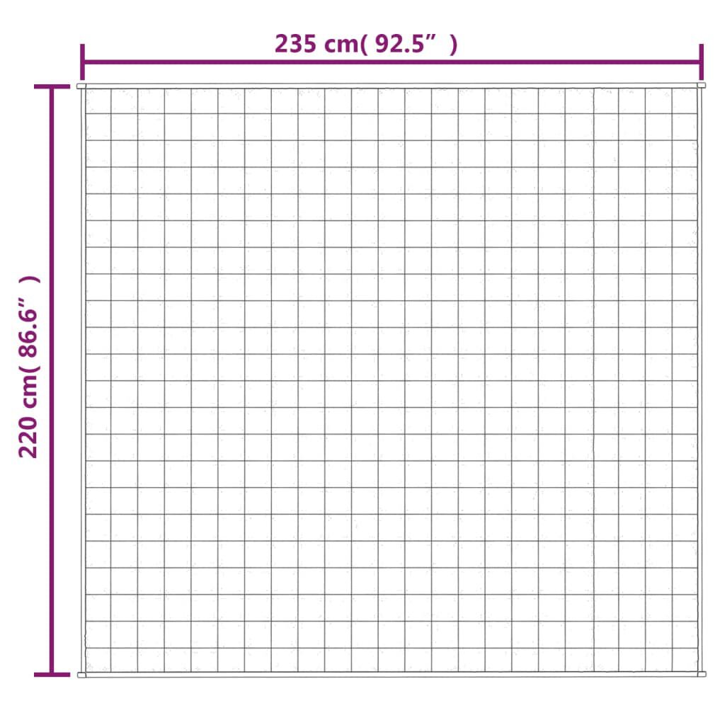 Pătură cu greutăți, crem deschis, 220x235 cm, 15 kg, textil