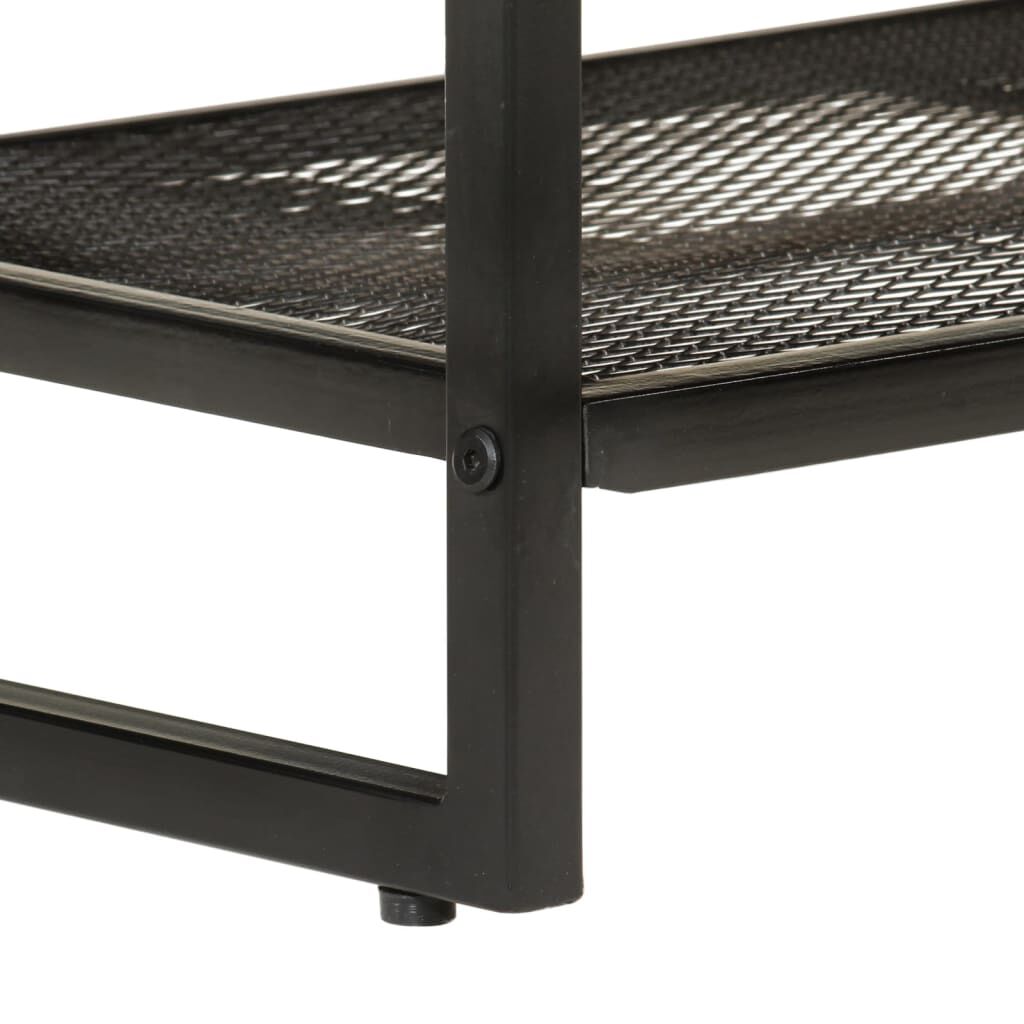 Bancă de pantofi, 110x35x45 cm, lemn masiv de acacia și fier