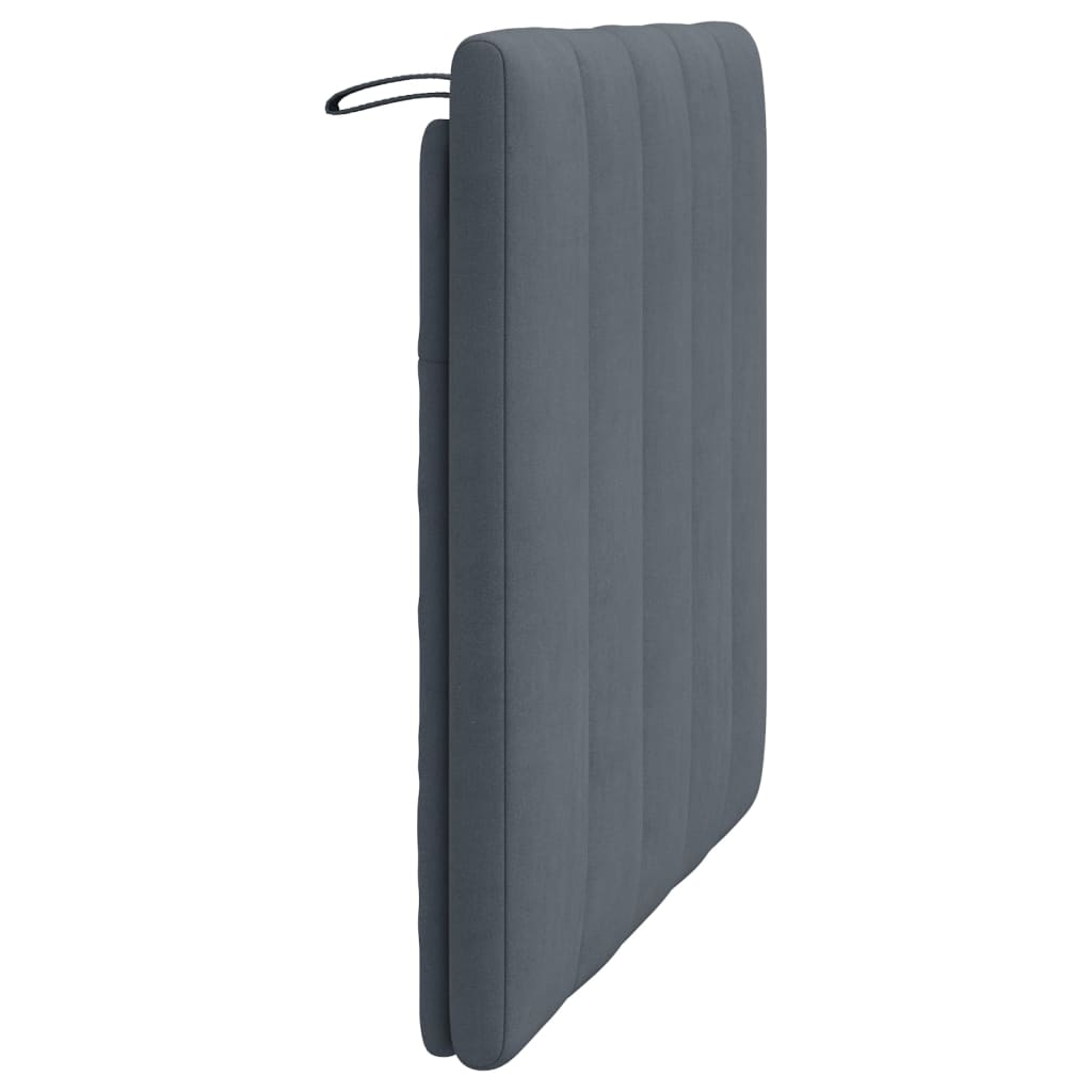 Pernă tăblie de pat, gri închis, 90 cm, catifea