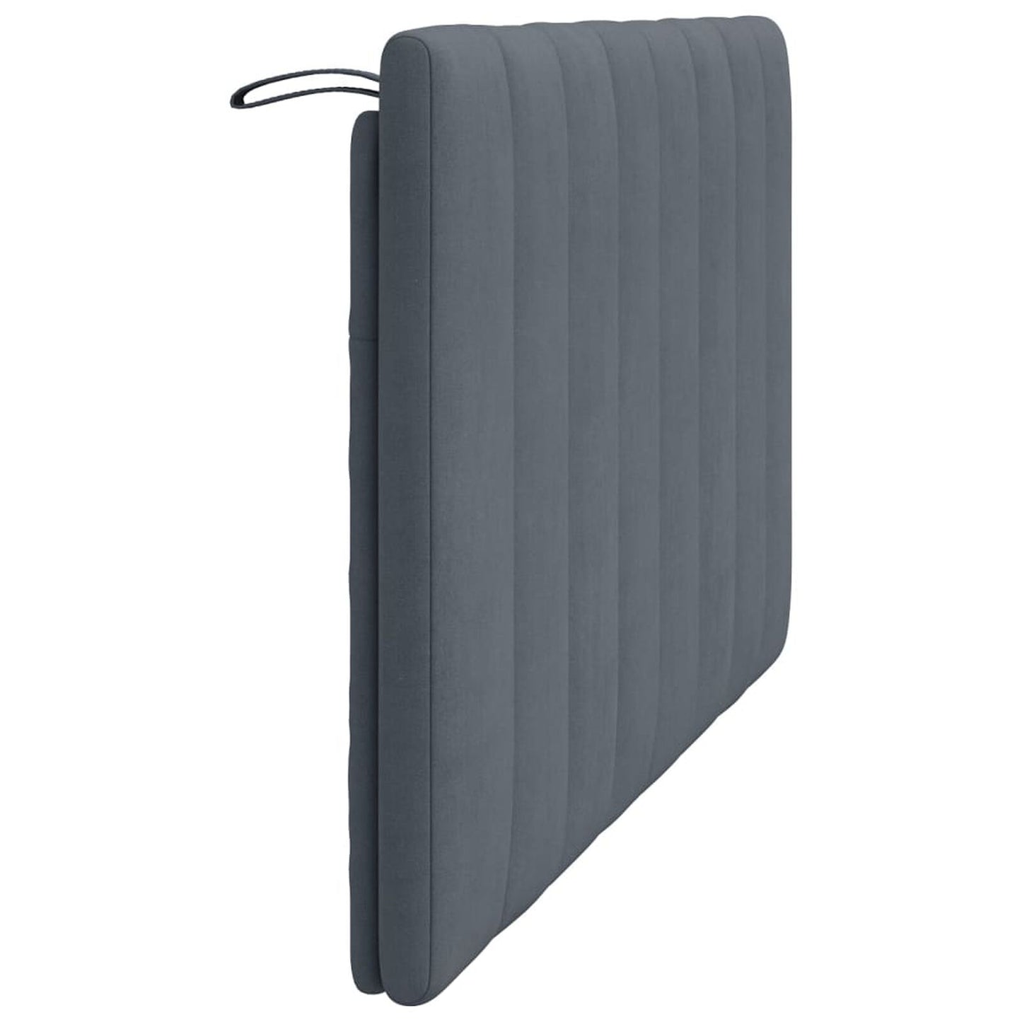 Pernă tăblie de pat, gri închis, 120 cm, catifea