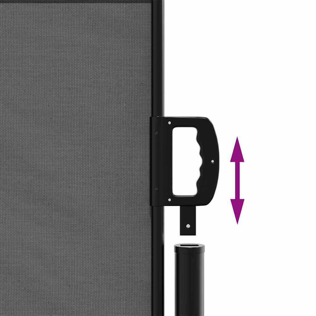 Copertină laterală retractabilă, antracit, 140x500 cm