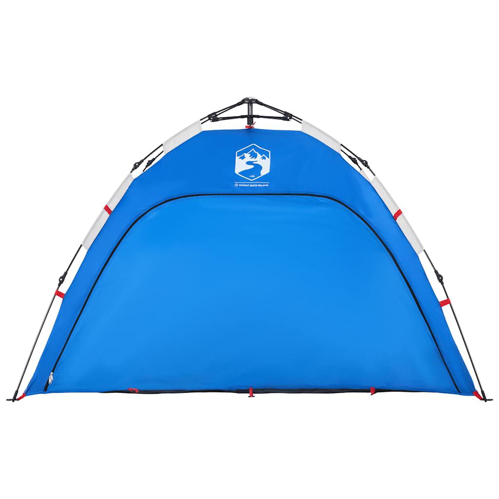 Cort camping 2 persoane albastru azur impermeabil setare rapidă