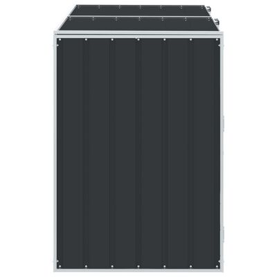 Depozit pubele cu roti duble, antracit, 144x81x113 cm, oțel
