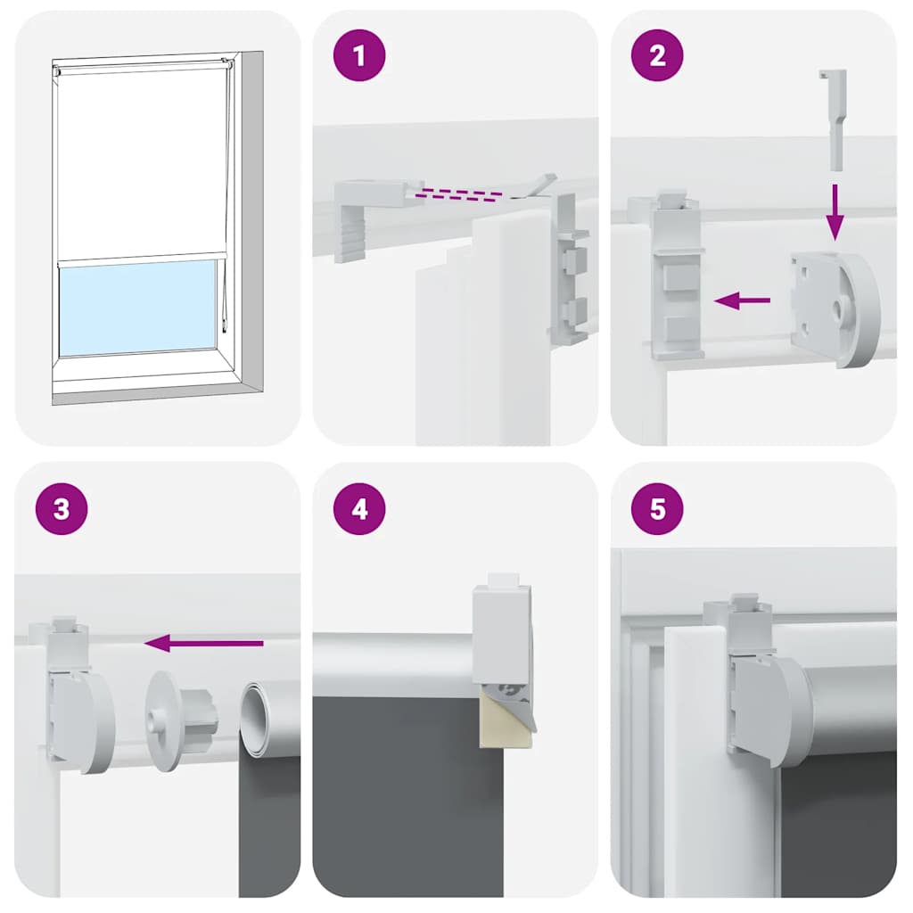 Jaluză cu role opace alb 140x175 cm lățime material 136,6 cm