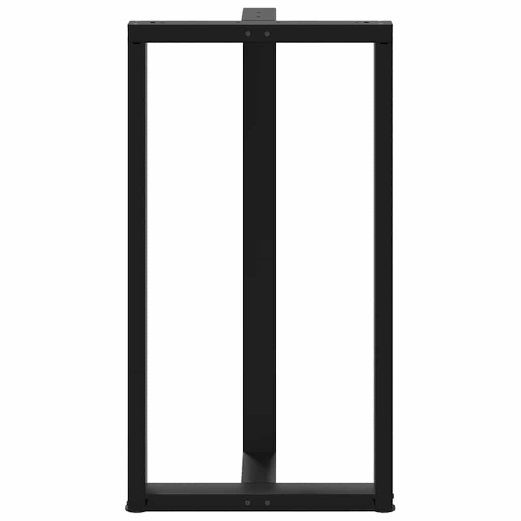 Picioare pentru masă de bar în formă de T 2 buc Negru Oțel