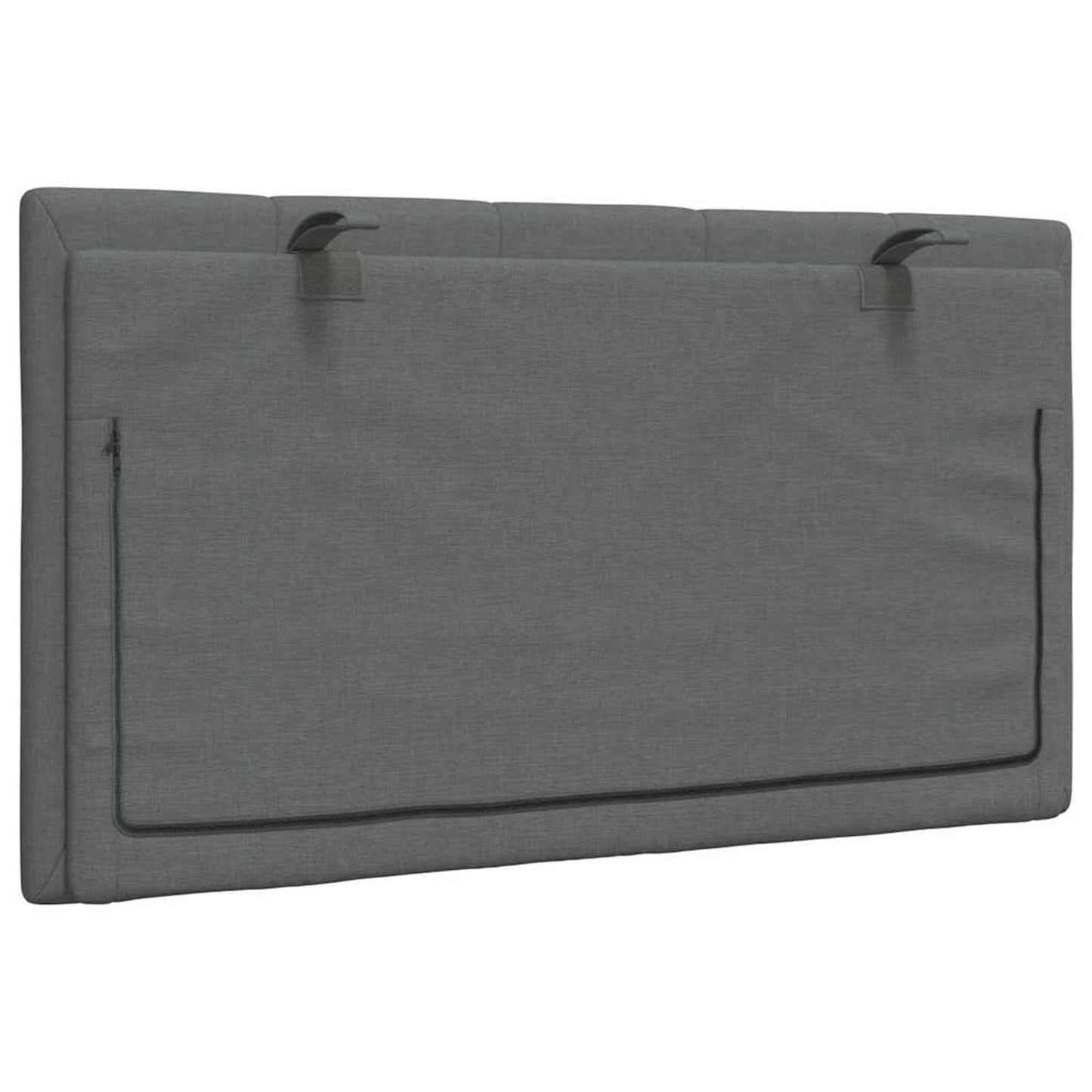 Pernă pentru tăblie de pat, gri închis, 80 cm, material textil