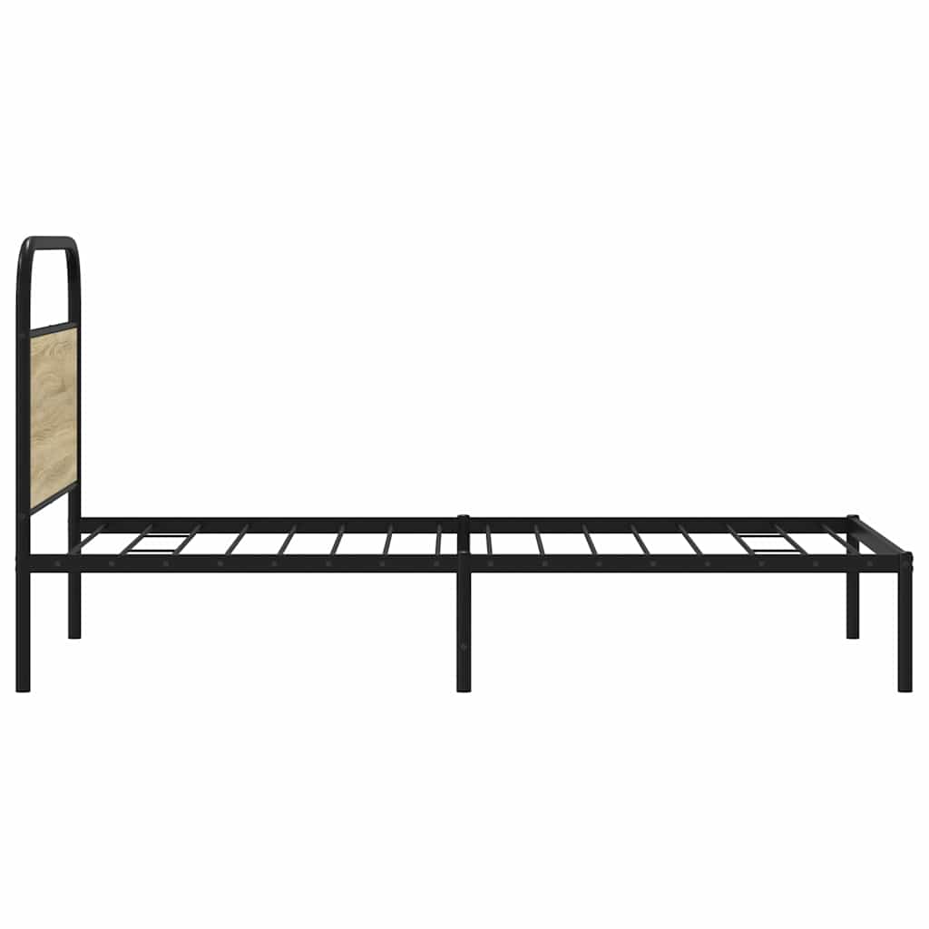 Cadru pat fără saltea stejar sonoma, 90x200 cm, lemn prelucrat
