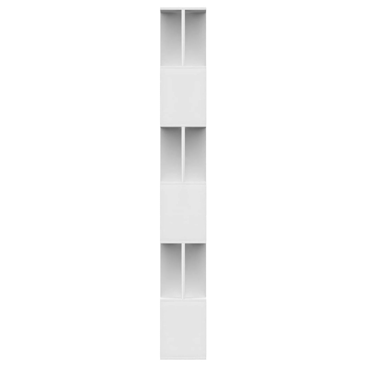 Bibliotecă/Separator cameră, alb extralucios, 80x24x192 cm, PAL