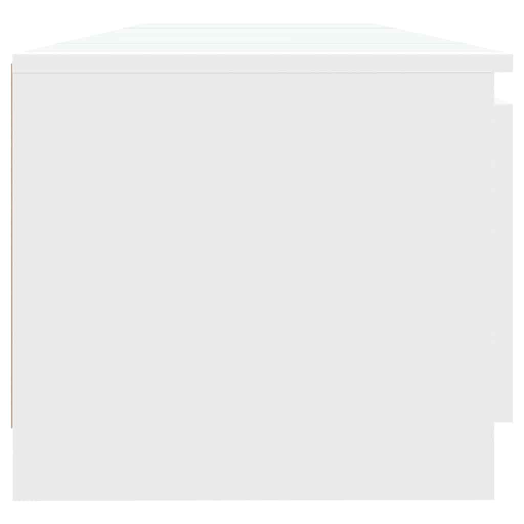 Comodă TV cu lumini LED, alb, 140x40x35,5 cm