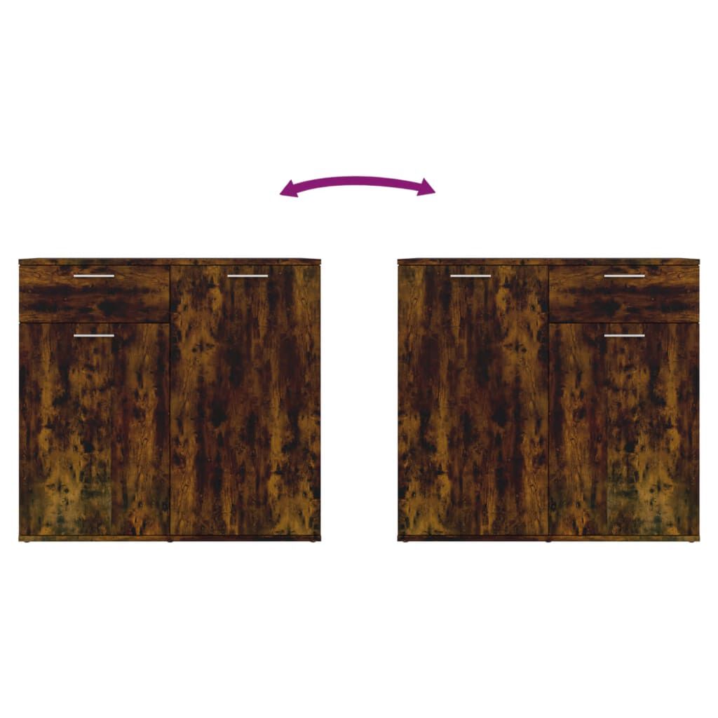 Dulap, stejar fumuriu, 80x36x75 cm, lemn compozit