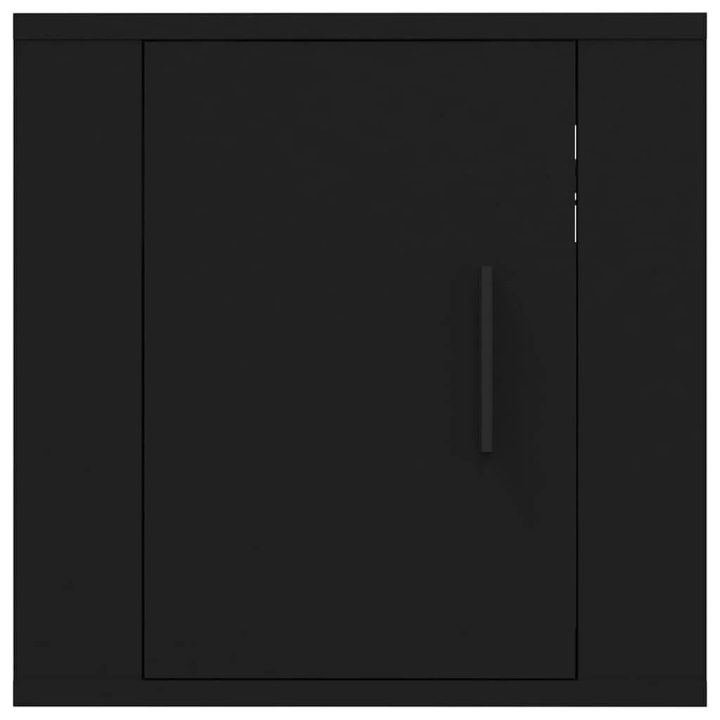 Dulapuri TV montate pe perete, 2 buc., negru, 40x34,5x40 cm