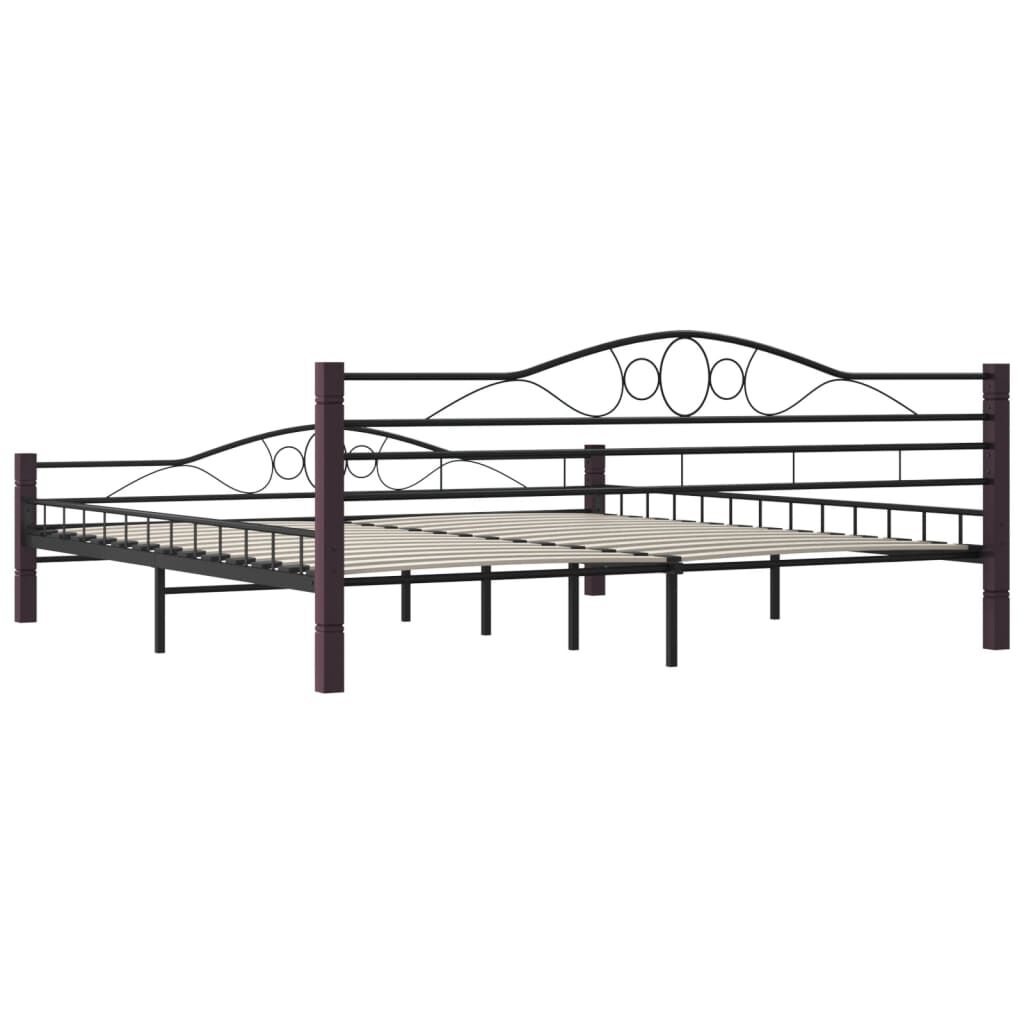 Cadru de pat, negru, 200 x 200 cm, metal