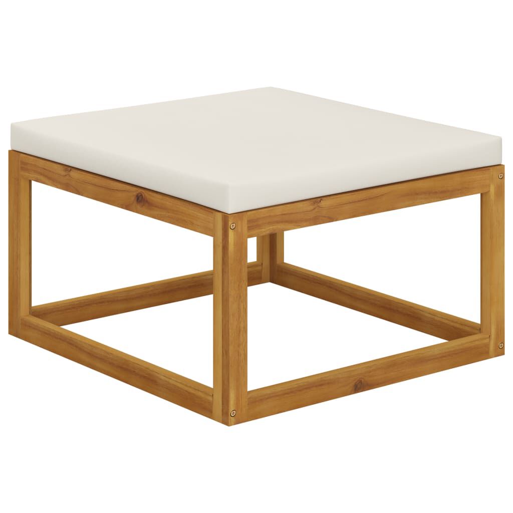 Set de 3 scaune de grădină din lemn natural