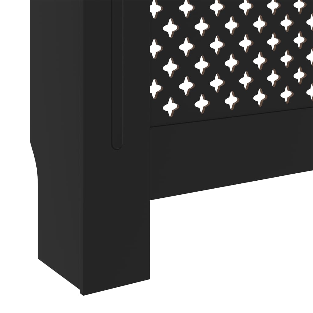 Mască pentru calorifer, negru, 205 cm, MDF