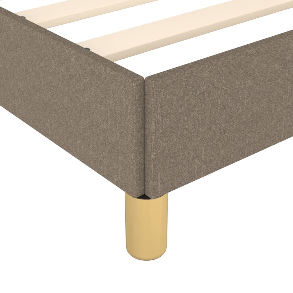 Cadru de pat fără saltea Taupe 90x200 cm țesătură