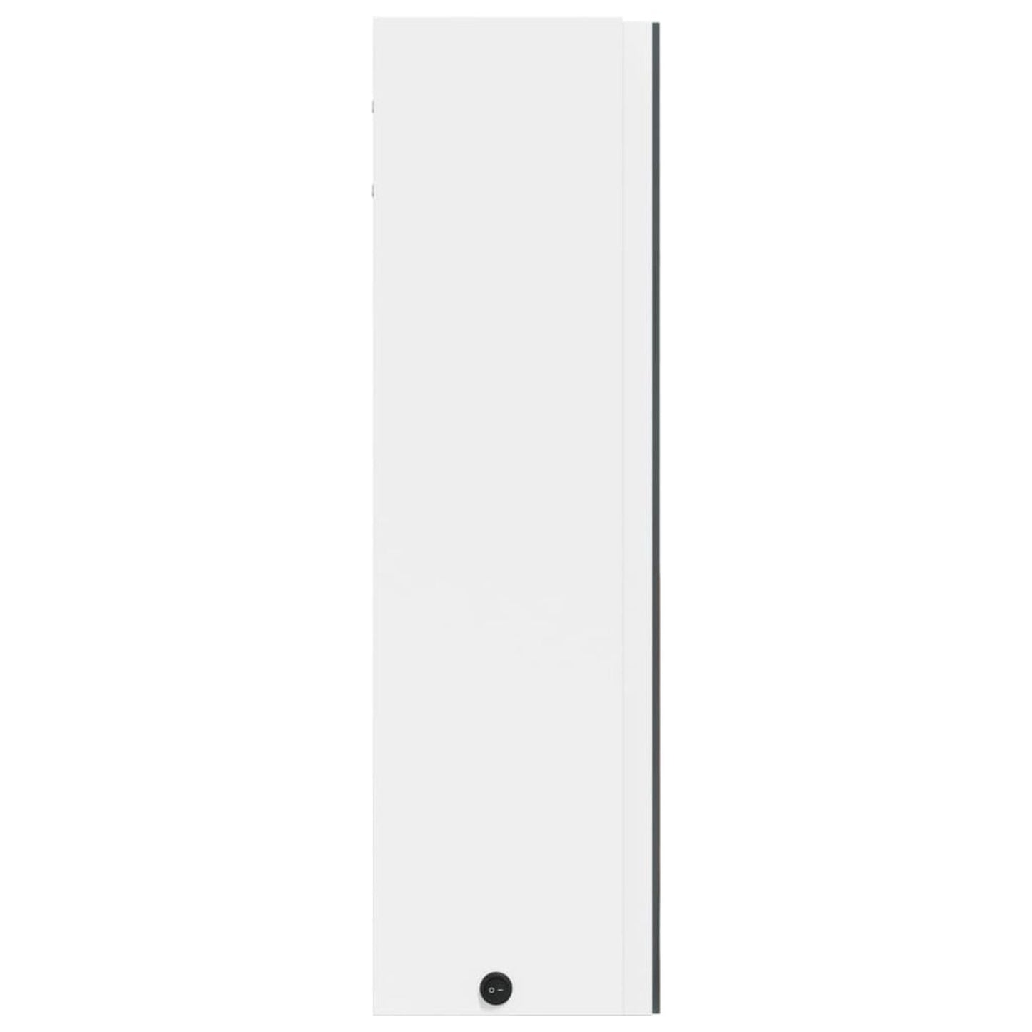 Dulap cu oglindă de baie cu lumină LED, alb, 60x13x52 cm