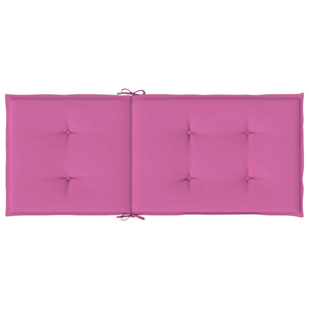 Perne de scaun spătar înalt, 6 buc., roz, textil