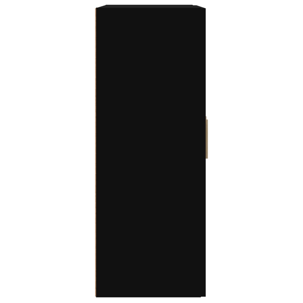 Dulap de perete, negru, 69,5x32,5x90 cm, lemn prelucrat