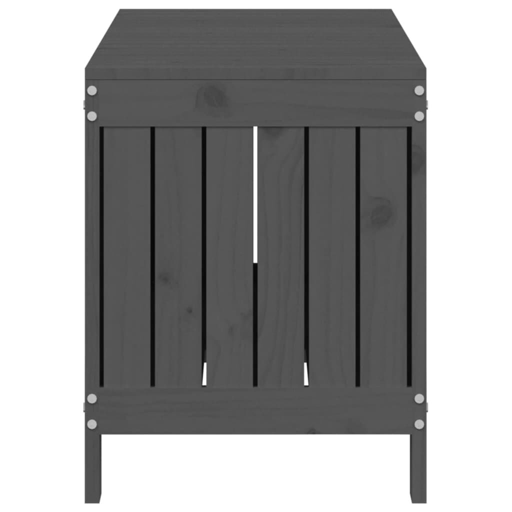Cutie de depozitare grădină, gri, 108x42,5x54 cm lemn masiv pin