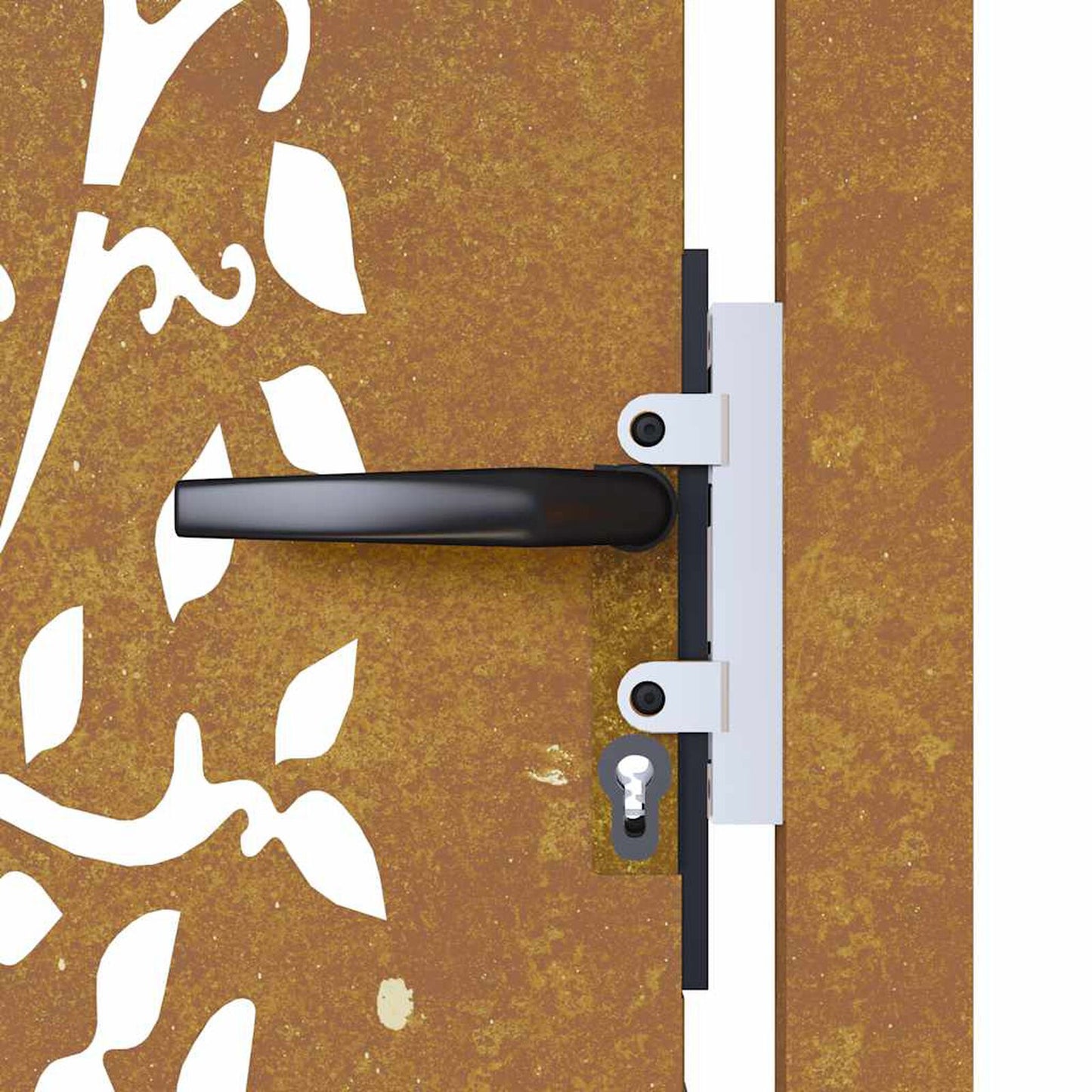 Poartă pentru grădină, 105x80 cm, oțel corten, model copac