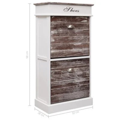 Pantofar, maro, 50 x 28 x 98 cm, lemn de paulownia