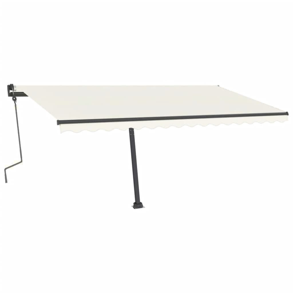 Set stâlp pentru copertină, antracit, 450x245 cm, fier