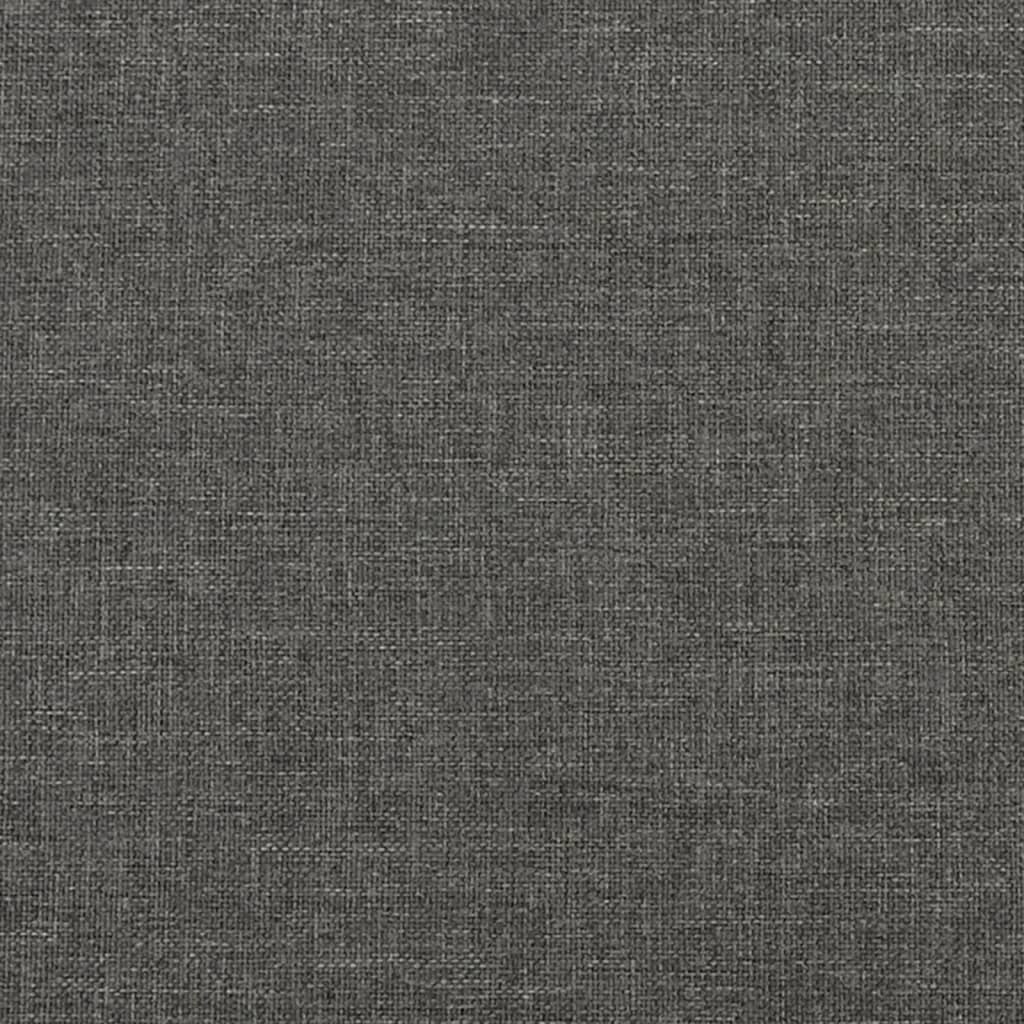 Cadru de pat fără saltea, gri închis, 140x190 cm, textil