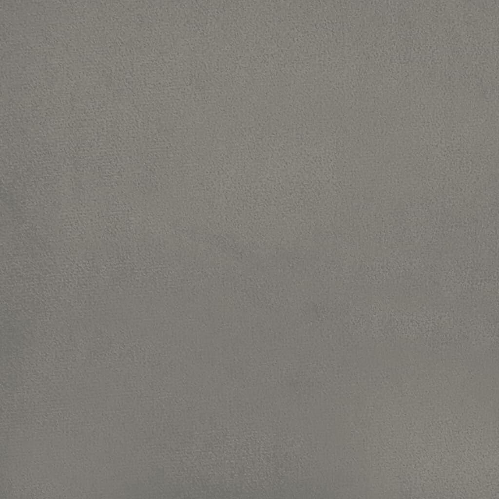 Cadru de pat fără saltea, gri deschis, 80x200 cm, catifea