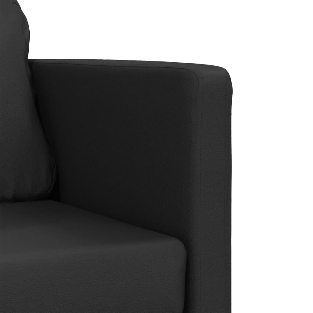Canapea extensibilă 2 în 1, negru, 112x174x55cm piele ecologică