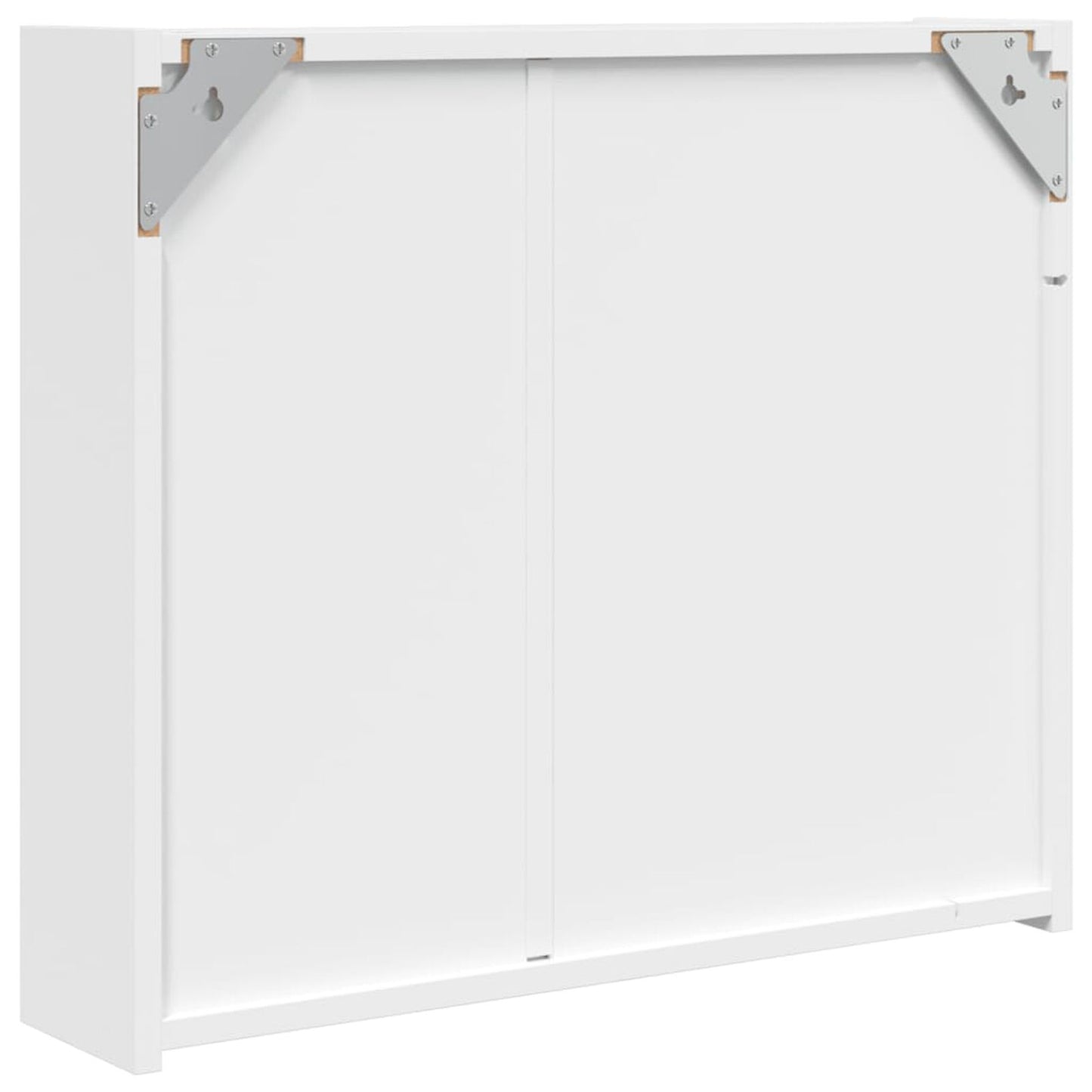 Dulap cu oglindă de baie cu lumină LED, alb, 60x13x52 cm
