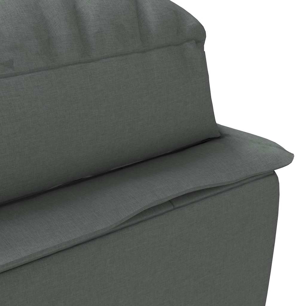 Sezlong de masaj cu perne gri deschis material textil