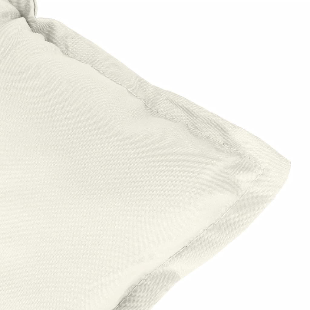 Perne scaun spătar înalt, 4 buc. melanj crem 120x50x7 cm textil
