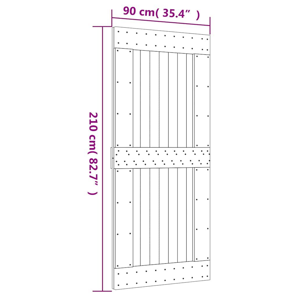 Ușă âNARVIK”, 90x210 cm, lemn masiv de pin