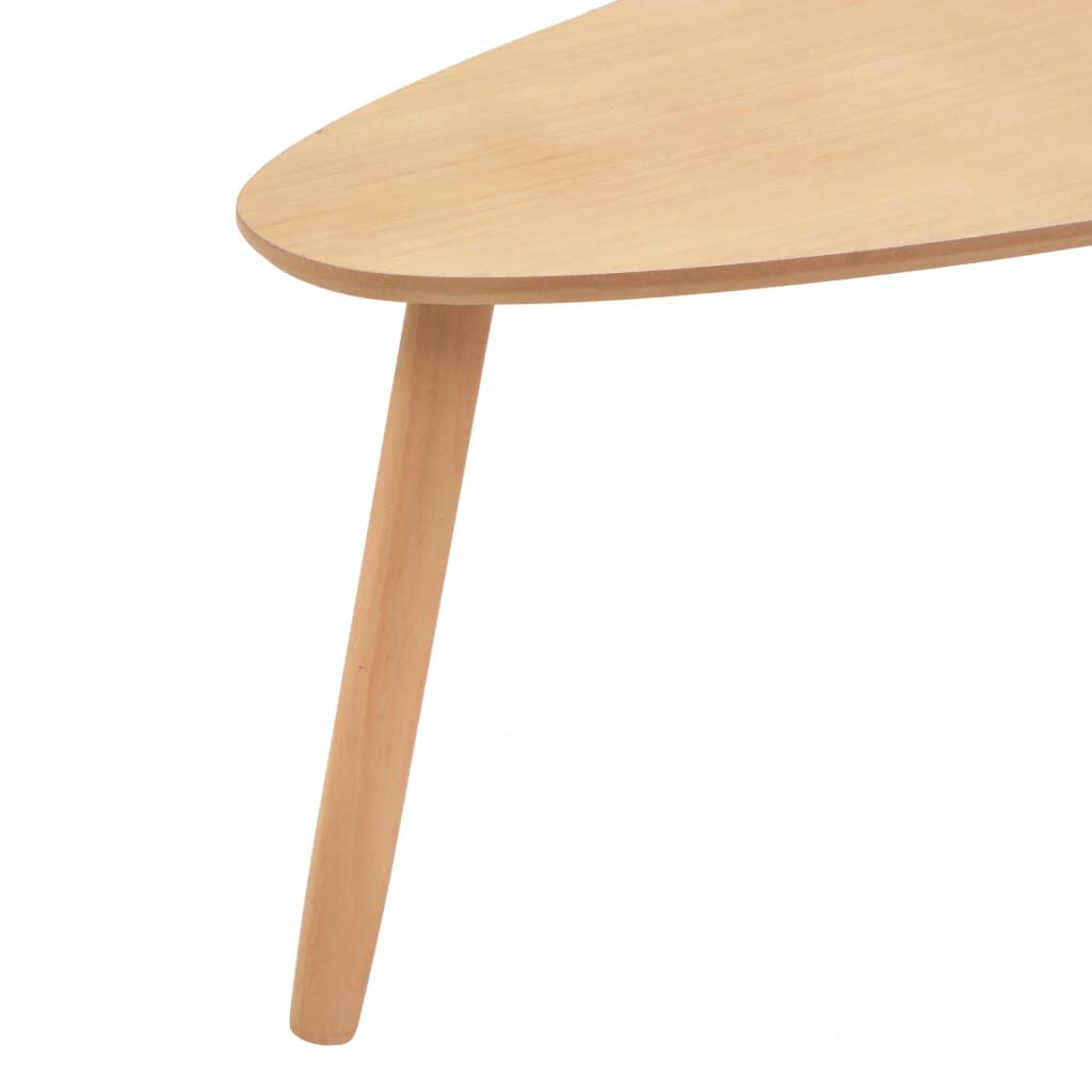 Set masă cafea, 2 piese, lemn masiv de pin, maro