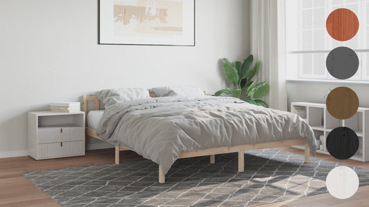 Cadru pat foarte lung fără saltea, 160x220 cm, lemn masiv pin