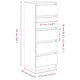 Bufeta cu sertare , Alb, 37, 5x35x99 cm, Lemn prelucrat