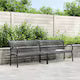 Banca dubla de gradina , negru, 231 cm, otel si WPC