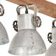 Lampa suspendata industriala, argintiu, lemn de mango, E27