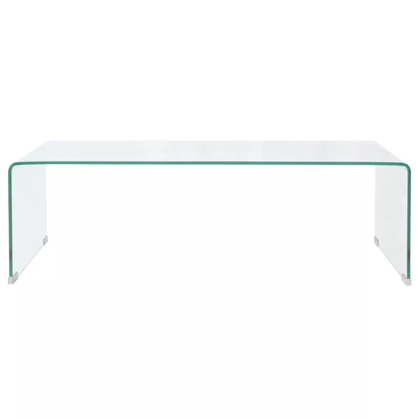 Masă de cafea 98x45x30 cm Sticlă securizată Transparentă