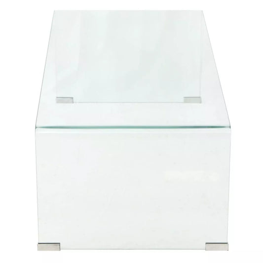Masă de cafea 98x45x30 cm Sticlă securizată Transparentă
