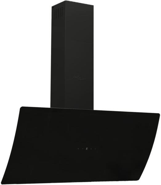 Hotă de perete, negru, 90 cm, oțel și sticlă securizată
