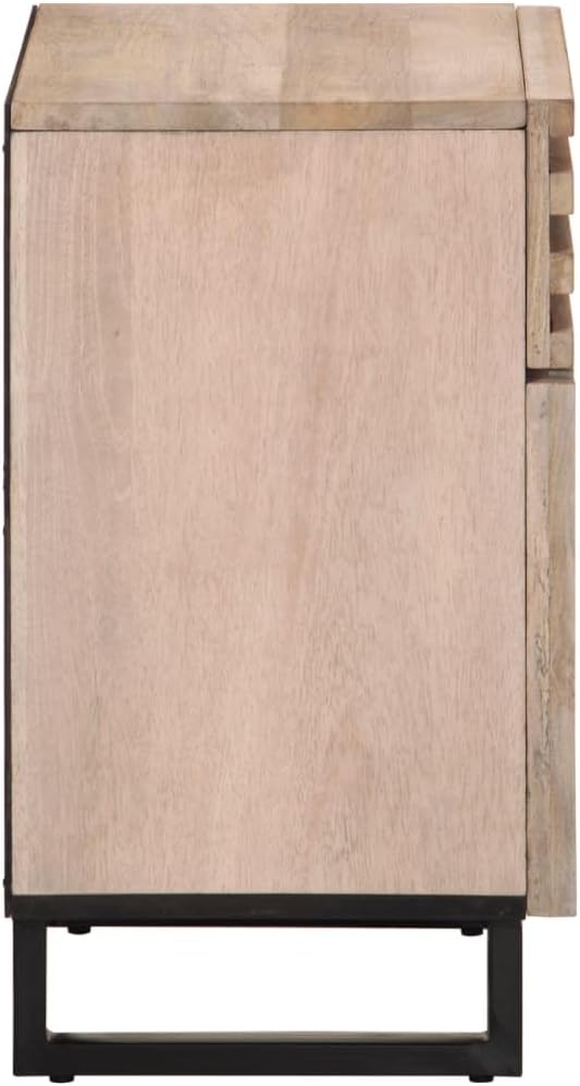 Noptieră, maro, 50x34x60 cm, lemn masiv de mango