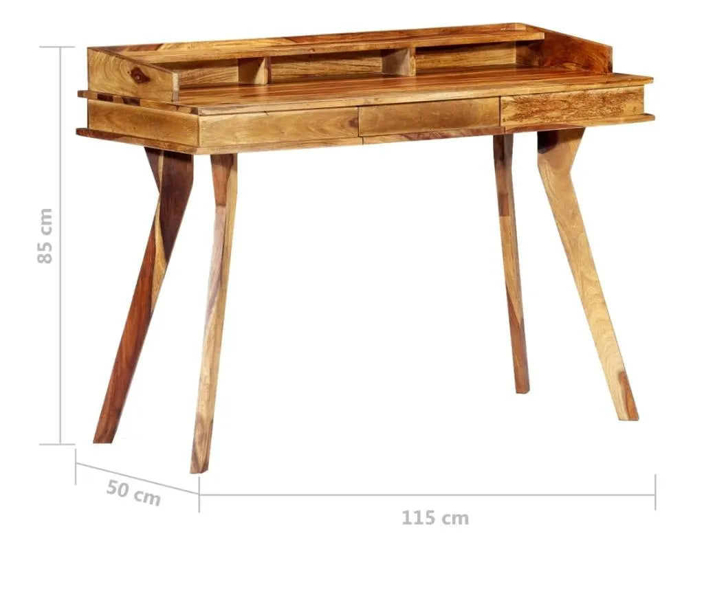 Birou de scris din lemn de palisandru, maro, 115 x 50 x 85 cm
