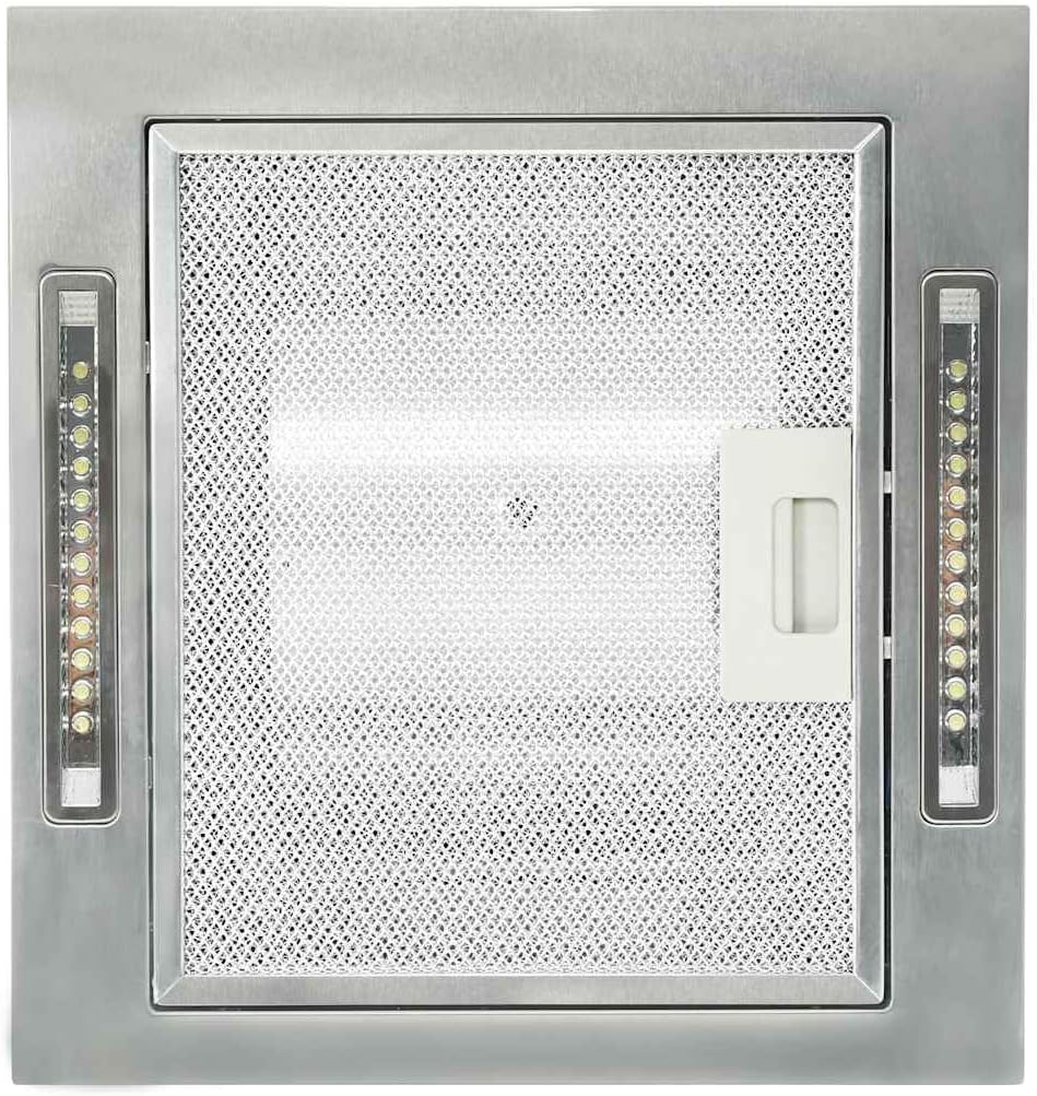 Hotă tip insulă, ecran LCD, senzor tactil, lumini LED de 756 m³/h, ventilator de evacuare cu 3 viteze
